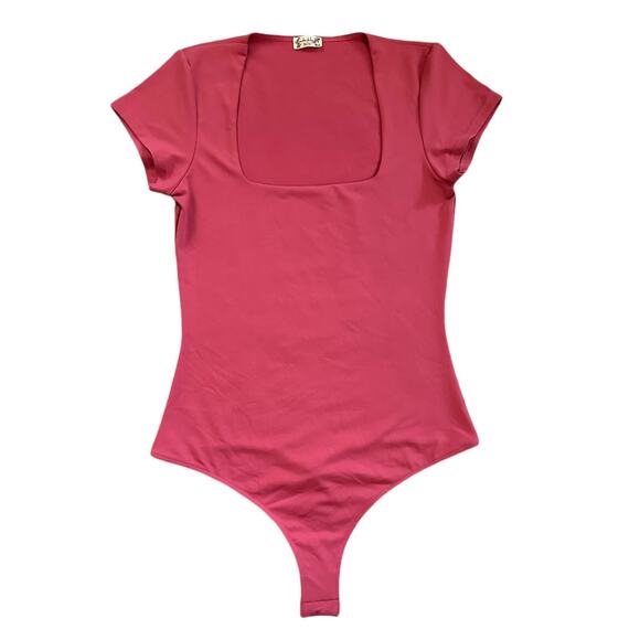 Intimately Free People Bodysuit Thong Sz Small Fair & Square Neck Stretch Womens - Picture 13 of 13